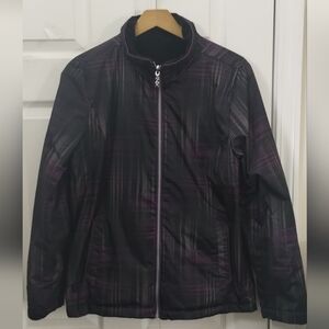 ZeroXposur Women's Reversible Full Zip Jacket Black And Purple